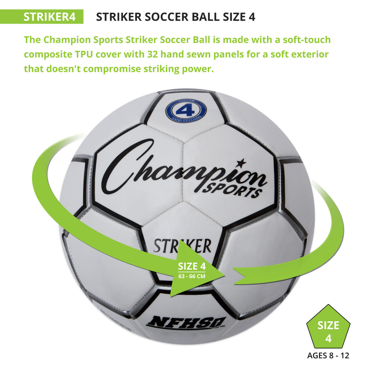 Champion Sports STRIKER SOCCER BALL SIZE 3