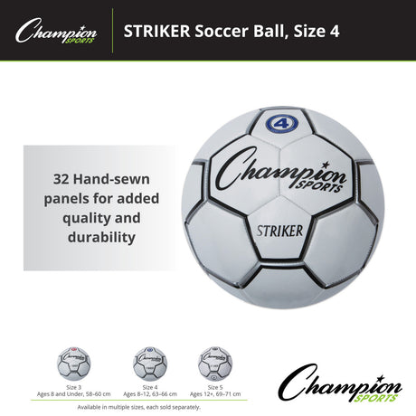 Champion Sports STRIKER SOCCER BALL SIZE 3