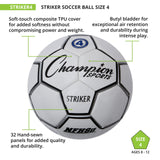 Champion Sports STRIKER SOCCER BALL SIZE 3
