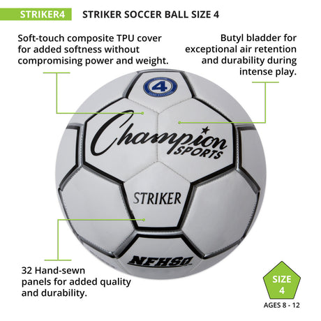 Champion Sports STRIKER SOCCER BALL SIZE 3