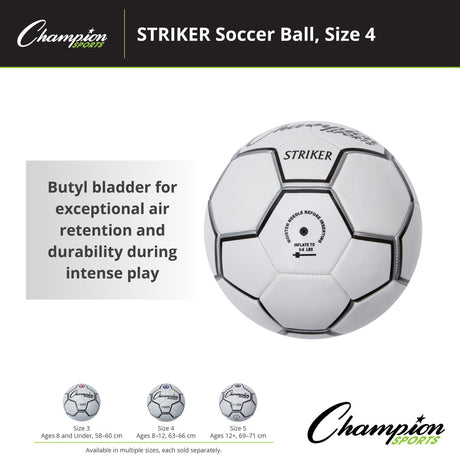 Champion Sports STRIKER SOCCER BALL SIZE 3