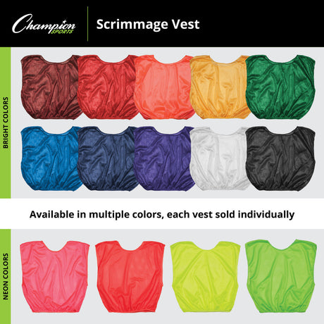 SCRIMMAGE VEST, ADULT BLACK