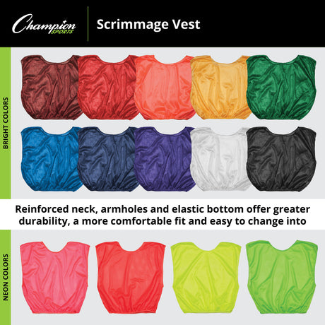 SCRIMMAGE VEST, ADULT BLACK