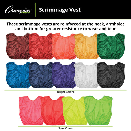 SCRIMMAGE VEST, ADULT BLACK