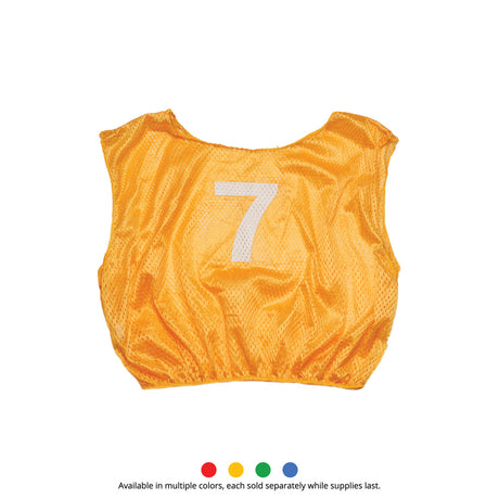 NUMBERED SCRIMMAGE VEST, ADULT RED