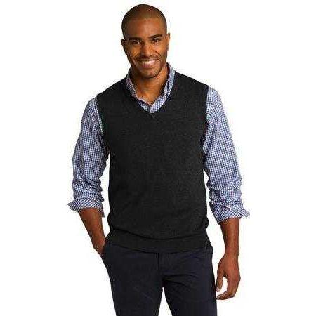 Fine-Gauge V-Neck Sweater Vest Joe's USA Black X-Small