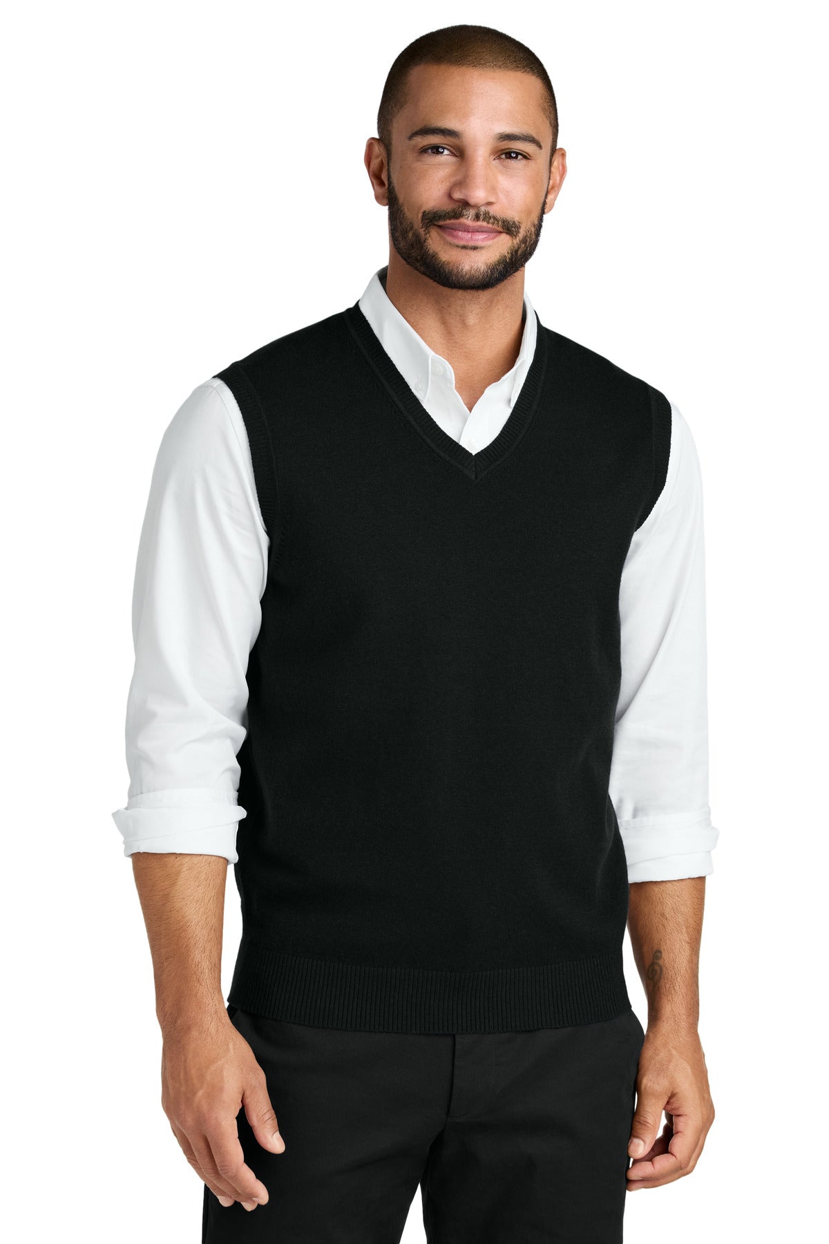 Port Authority ® Easy Care Sweater Vest SW2860 - Port Authority SW2860 Polos/Knits Port Authority Deep Black XS