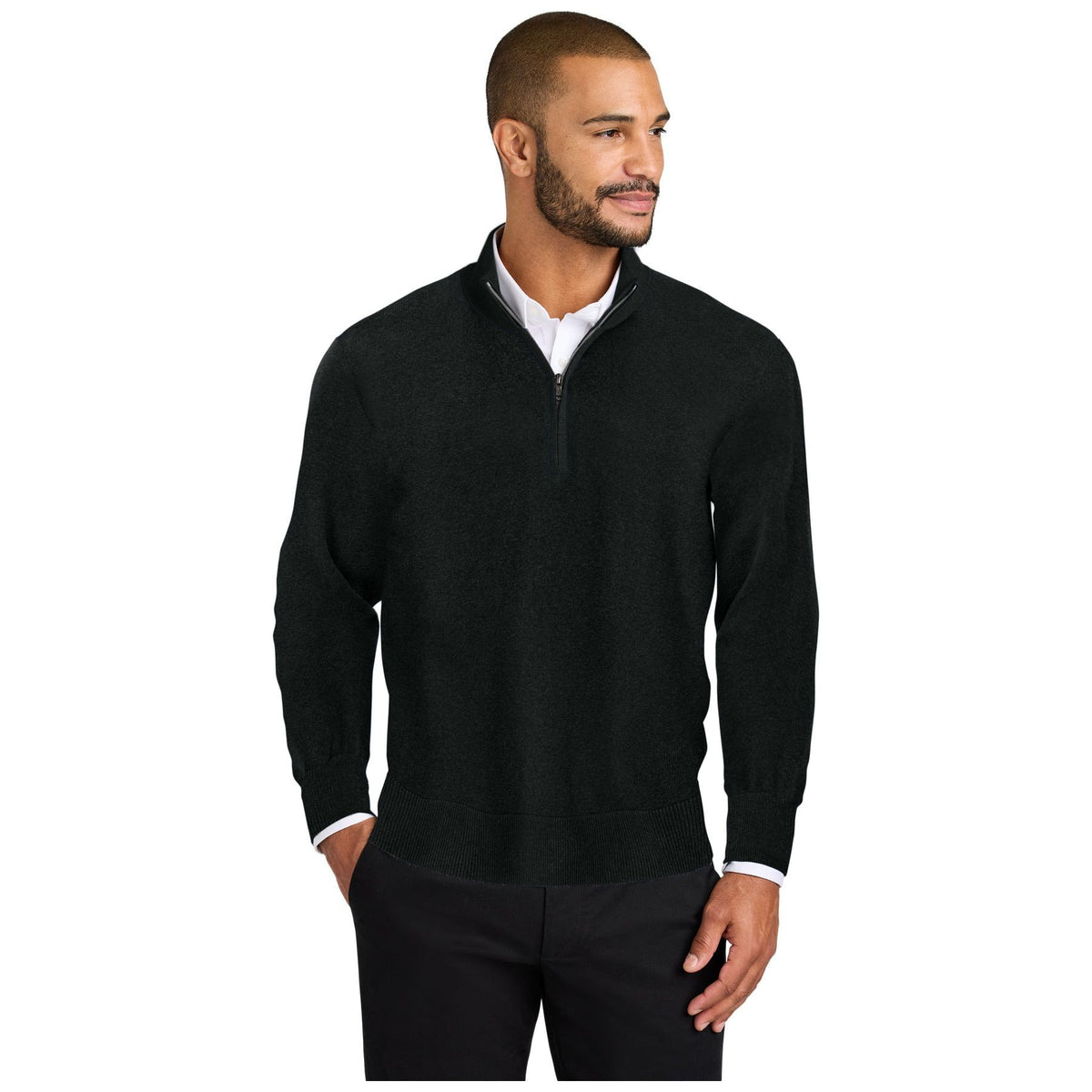 Port Authority ® Easy Care 1/4-Zip Sweater SW2900 - Port Authority SW2900 Polos/Knits Port Authority Deep Black XS