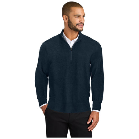 Port Authority ® Easy Care 1/4-Zip Sweater SW2900 - Port Authority SW2900 Polos/Knits Port Authority River Blue Navy XS