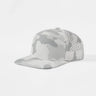 Joe's USA Hat Flat Bill 7 Panel Perforated Snapback Golf Hat - Snow Camo