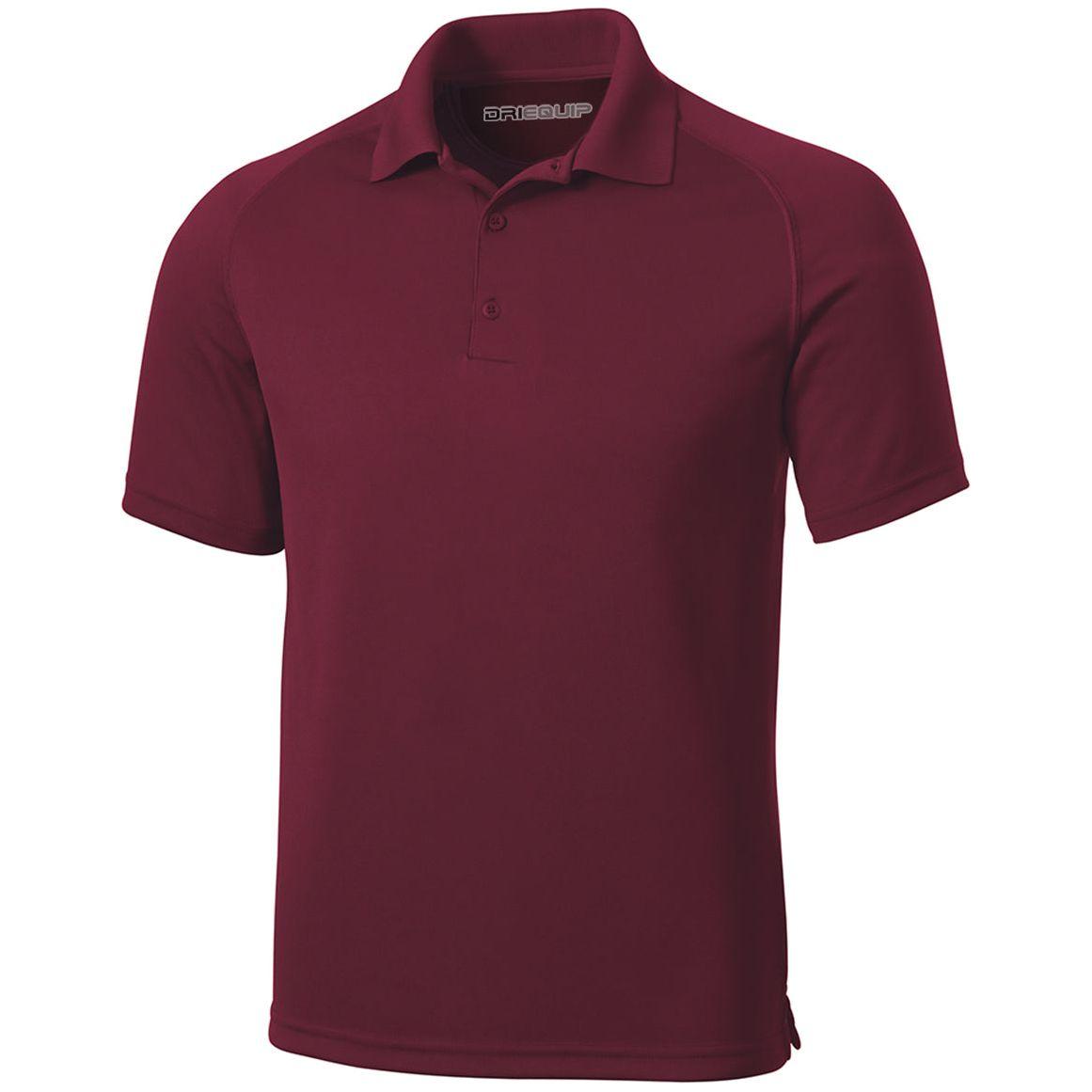 DRIEQUIP Dry Zone Raglan Polo Polos/Knits DRI-EQUIP X-Small Maroon