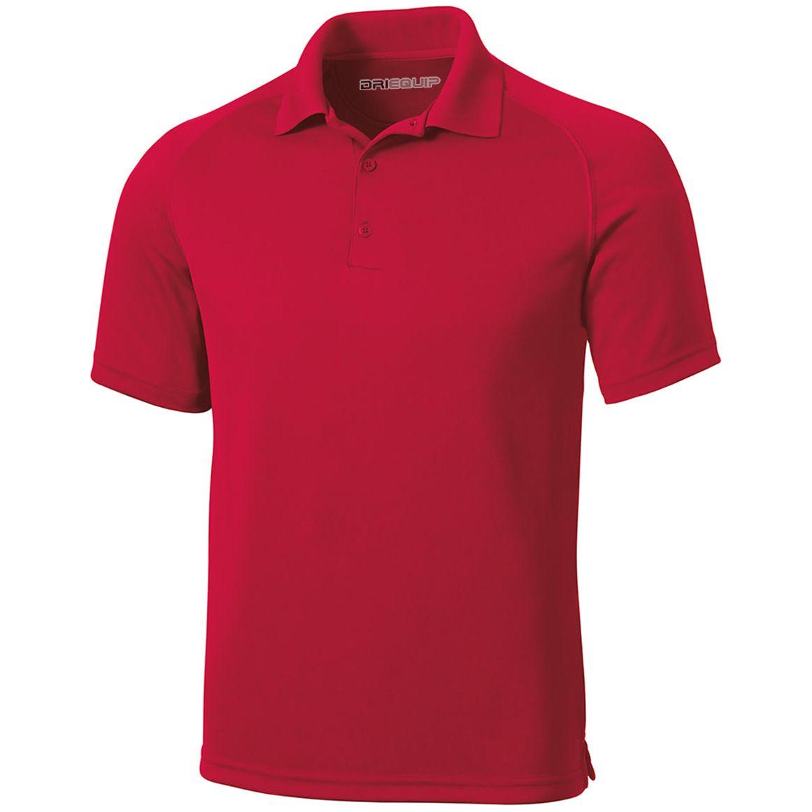 DRIEQUIP Dry Zone Raglan Polo Polos/Knits DRI-EQUIP X-Small True Red