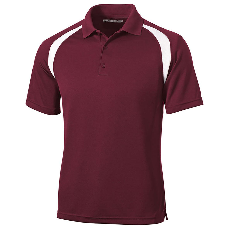 Dry Zone Colorblock Raglan Polo Polos/Knits DRI-EQUIP X-Small Maroon / White