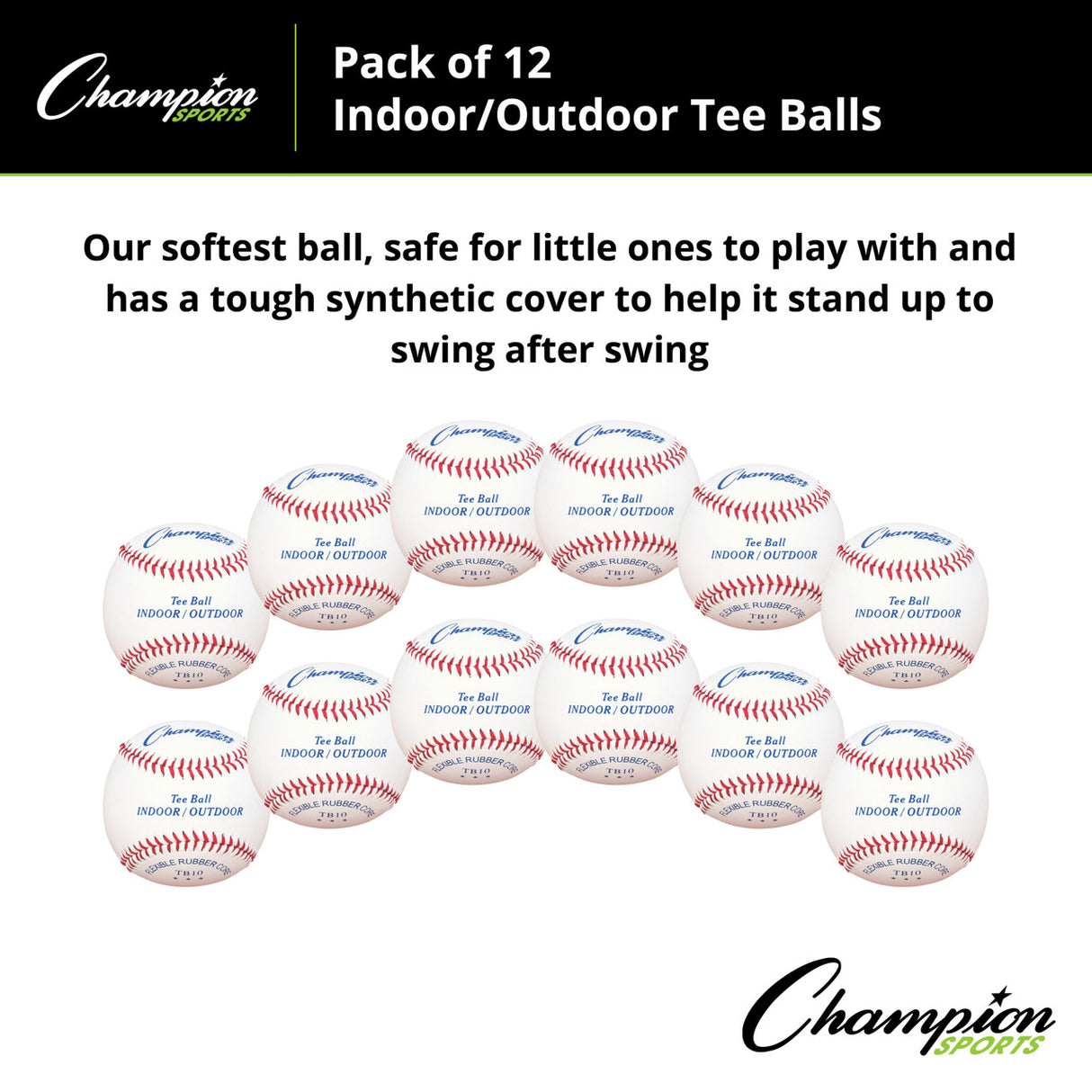 Champion Sports INDOOR/OUTDOOR TEE BALLS