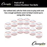 Champion Sports INDOOR/OUTDOOR TEE BALLS