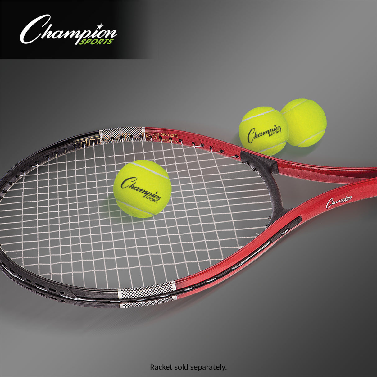 Champion Sports TENNIS BALLS, PACK OF 3