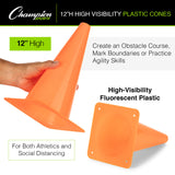 Champion Sports HIGH-VISIBILITY PLASTIC CONE 12" H