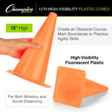 Champion Sports HIGH-VISIBILITY PLASTIC CONE 12" H