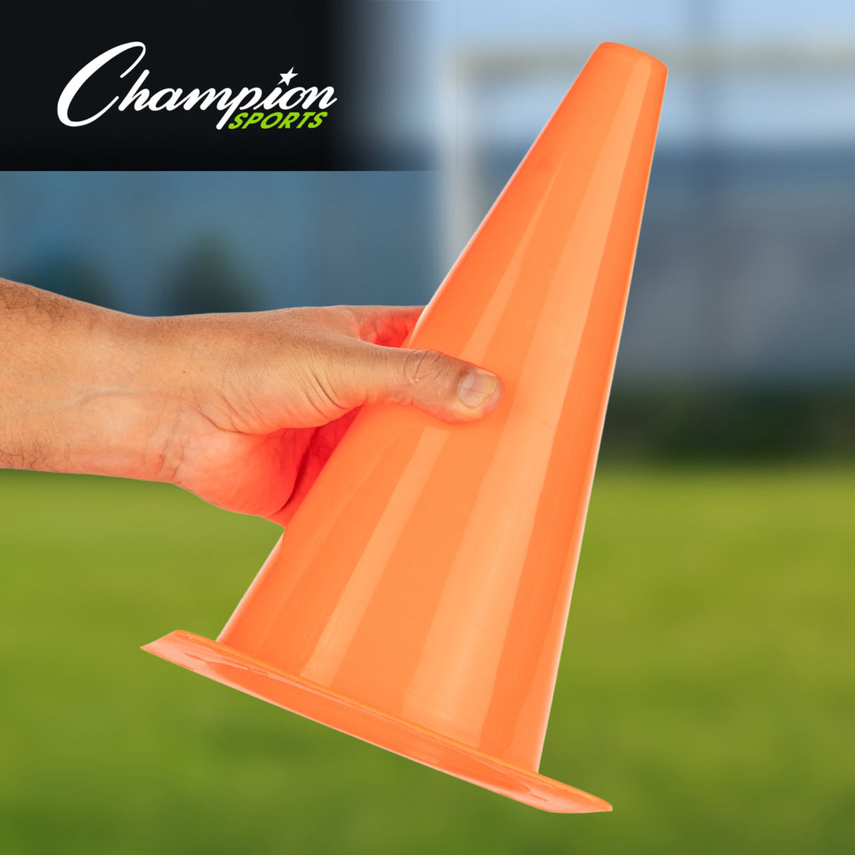 Champion Sports HIGH-VISIBILITY PLASTIC CONE 12" H