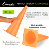 Champion Sports HIGH-VISIBILITY PLASTIC CONE 12" H
