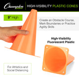 Champion Sports HIGH-VISIBILITY PLASTIC CONE 12" H