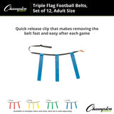 TRIPLE FLAG FOOTBALL SET, ADULT BLUE