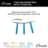 TRIPLE FLAG FOOTBALL SET, ADULT BLUE