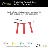 TRIPLE FLAG FOOTBALL SET, ADULT BLUE