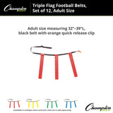 TRIPLE FLAG FOOTBALL SET, ADULT BLUE