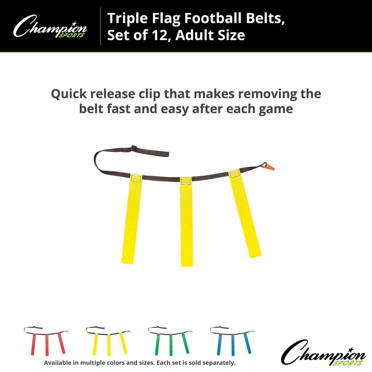 TRIPLE FLAG FOOTBALL SET, ADULT BLUE