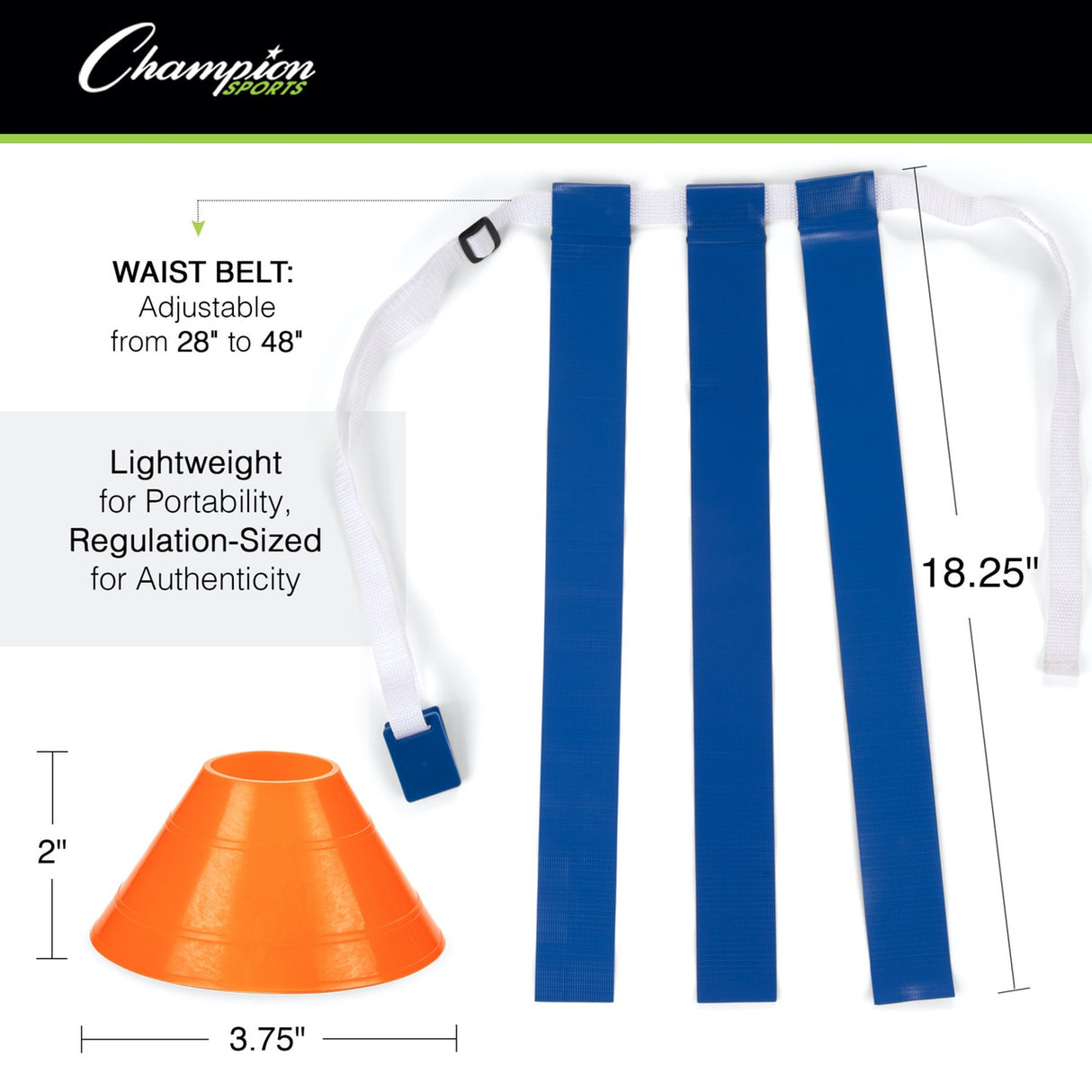 Champion Sports DELUXE FLAG FOOTBALL SET