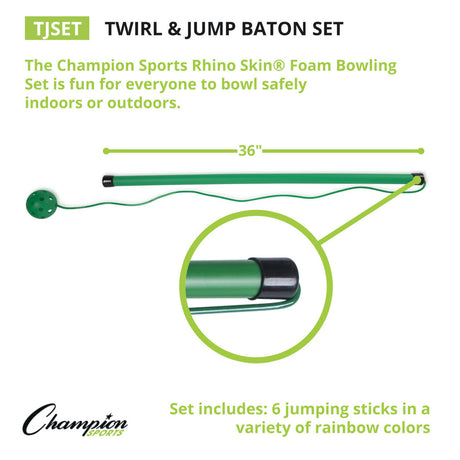 Champion Sports TWIRL AND JUMP BATON SET