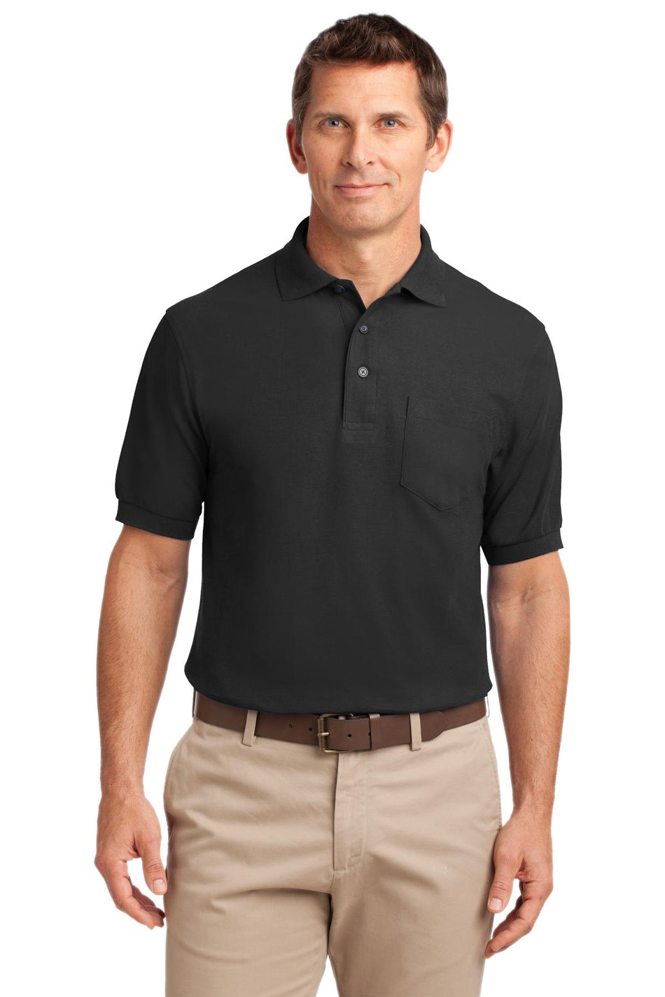 Port Authority ®  Tall Silk Touch™ Polo with Pocket. TLK500P - Port Authority TLK500P