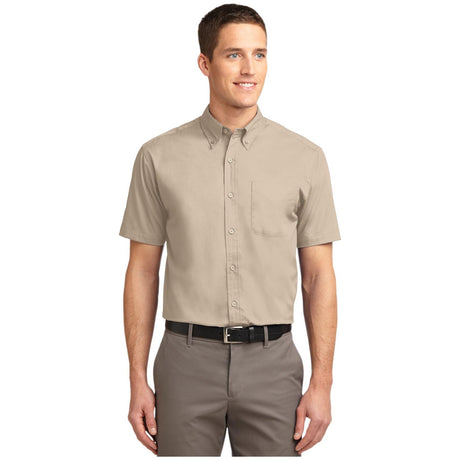 Port Authority ® Tall Short Sleeve Easy Care Shirt. TLS508 Tall Port Authority Stone LT