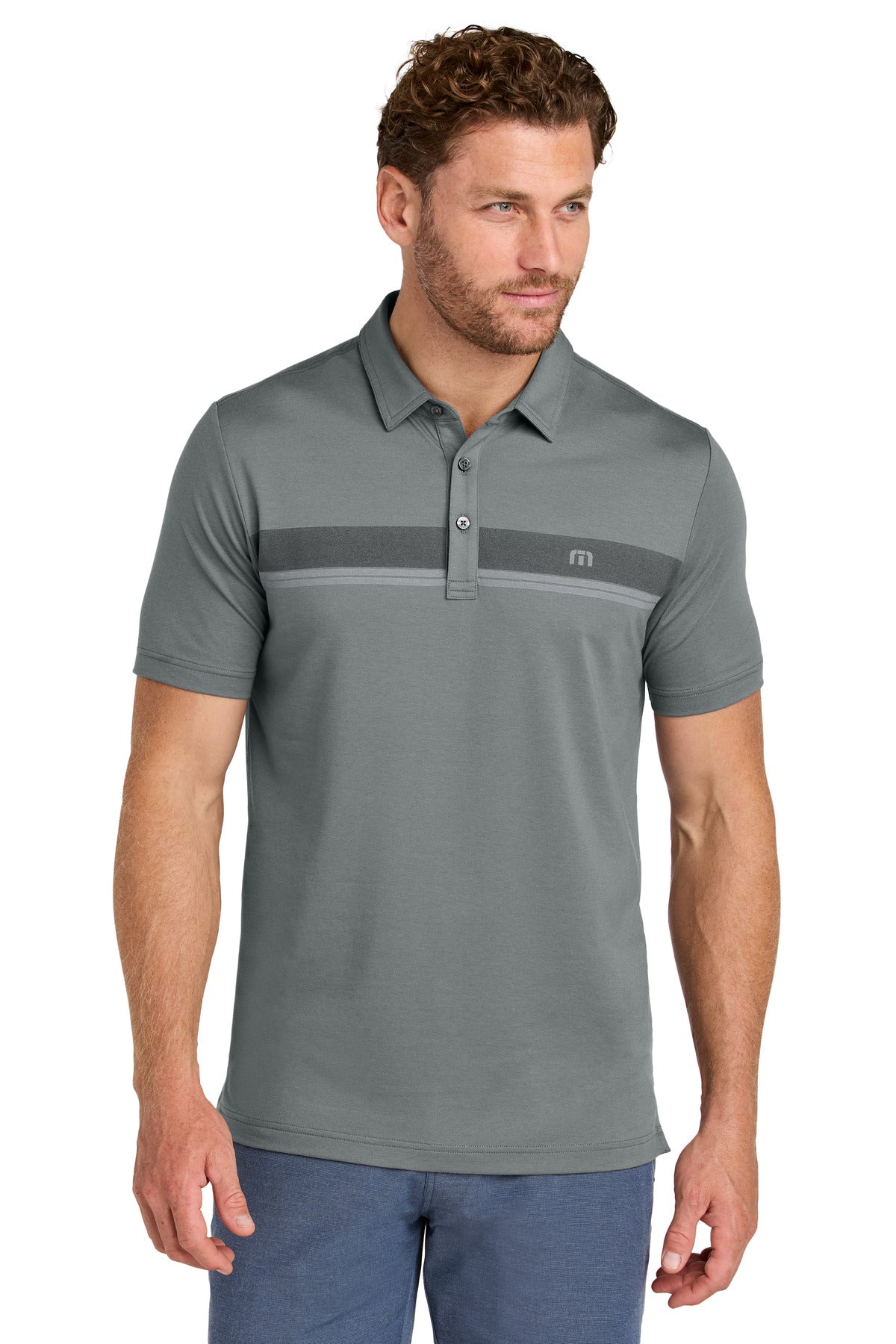 TravisMathew TMA41462 Glenview Stripe Performance Polo
