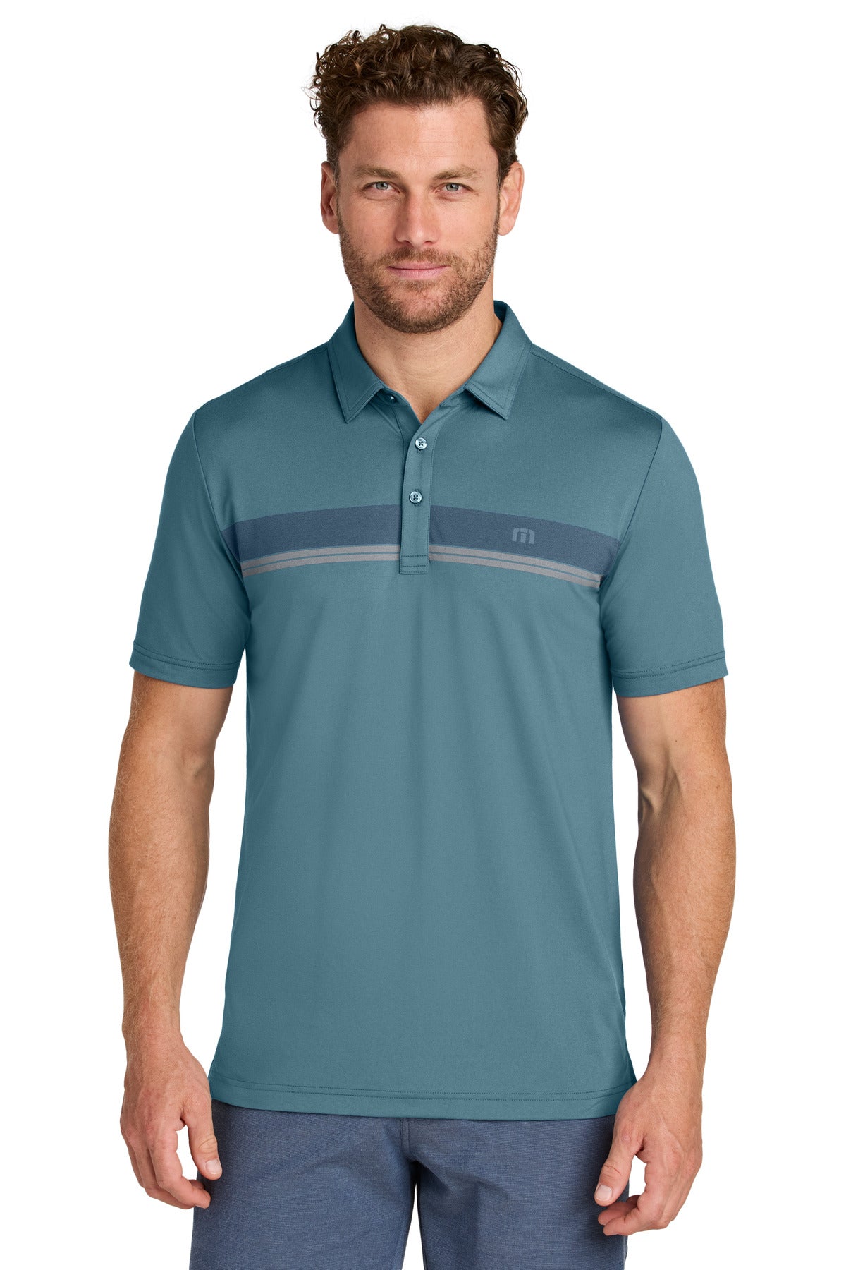 TravisMathew TMA41462 Glenview Stripe Performance Polo