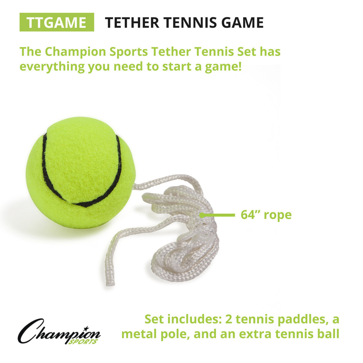 Champion Sports TETHER TENNIS GAME