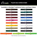 UNIFORM BELT, YOUTH BLACK