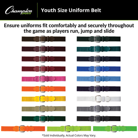 UNIFORM BELT, YOUTH BLACK