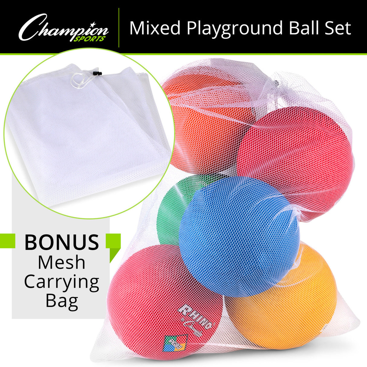Champion Sports MIXED PLAYGROUND BALLS SET