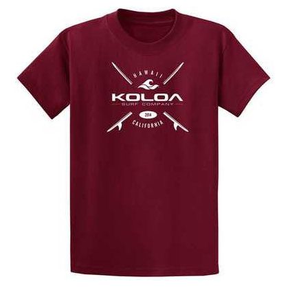 Koloa Surf Co. X Boards Logo Heavy Cotton T-Shirts. Regular, Big and Tall Sizes Koloa Surf Company Men's Shirts