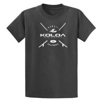 Koloa Surf Co. X Boards Logo Heavy Cotton T-Shirts. Regular, Big and Tall Sizes Koloa Surf Company Men's Shirts