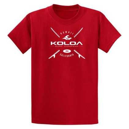 Koloa Surf Co. X Boards Logo Heavy Cotton T-Shirts. Regular, Big and Tall Sizes Koloa Surf Company Men's Shirts