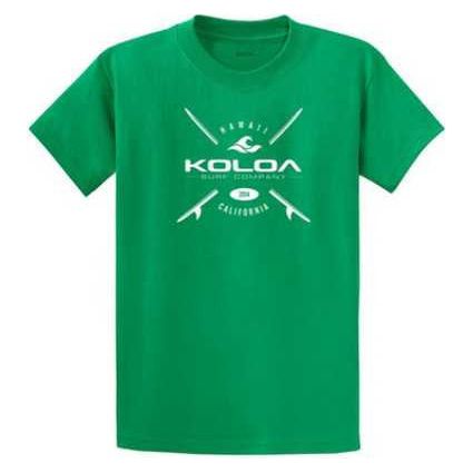 Koloa Surf Co. X Boards Logo Heavy Cotton T-Shirts. Regular, Big and Tall Sizes Koloa Surf Company Men's Shirts