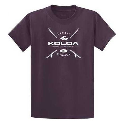 Koloa Surf Co. X Boards Logo Heavy Cotton T-Shirts. Regular, Big and Tall Sizes Koloa Surf Company Men's Shirts