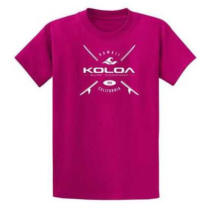 Koloa Surf Co. X Boards Logo Heavy Cotton T-Shirts. Regular, Big and Tall Sizes Koloa Surf Company Men's Shirts