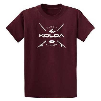 Koloa Surf Co. X Boards Logo Heavy Cotton T-Shirts. Regular, Big and Tall Sizes Koloa Surf Company Men's Shirts