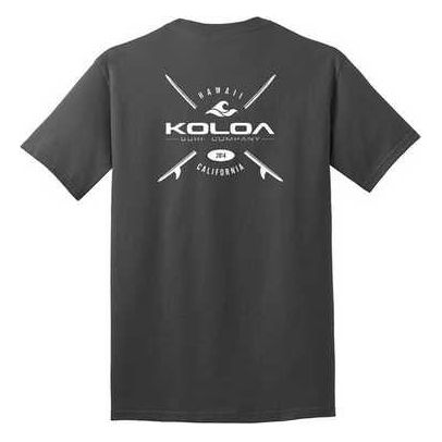 Koloa Surf Cross Boards Logo Heavy Cotton T-Shirts. Regular, Big and Tall Sizes Koloa Surf Company Mens Apparel