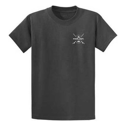 Koloa Surf Cross Boards Logo Heavy Cotton T-Shirts. Regular, Big and Tall Sizes Koloa Surf Company Mens Apparel