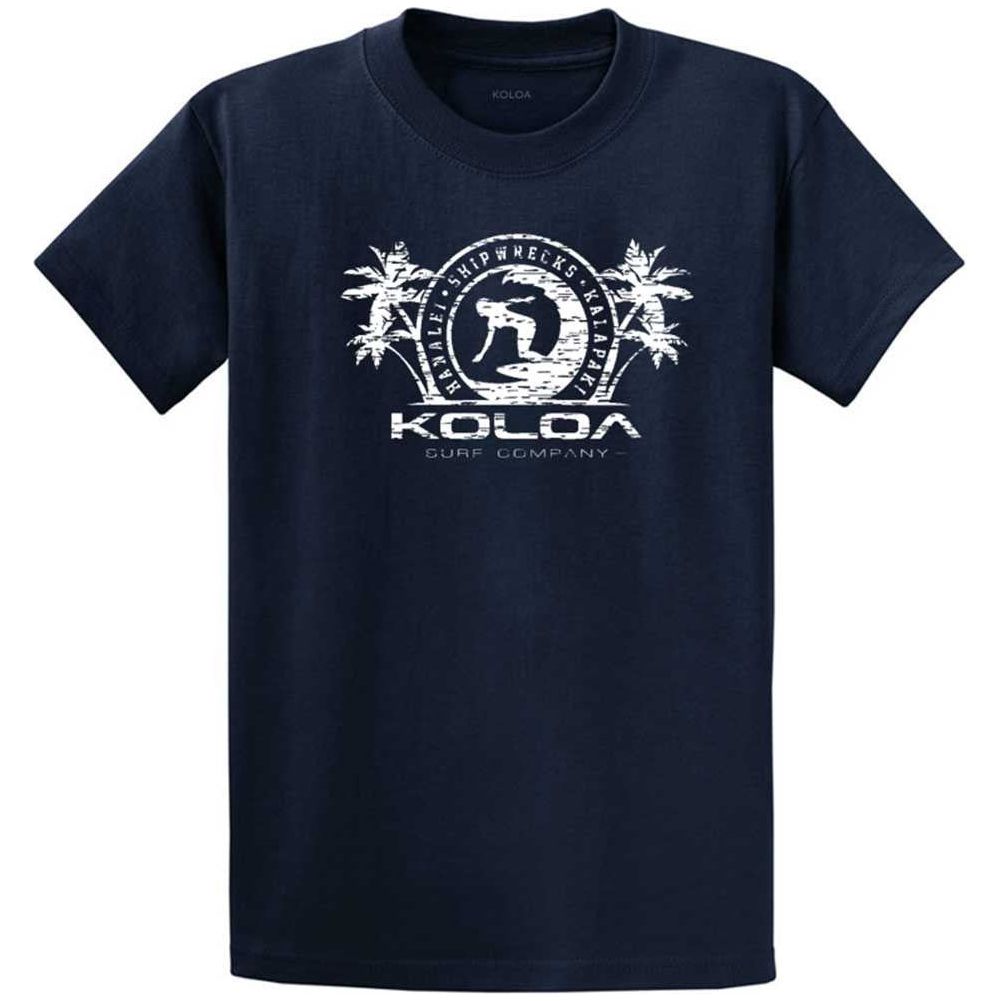 Koloa Surf Co. Surfer Girl Logo Mens Heavy Cotton T-Shirts in Regular, Big & Tall Koloa Surf Company Mens Apparel